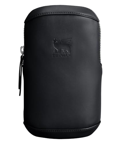 STANLEY Cross Bottle Essentials Case Max | Phone, Wallet, Keys Holder for Water Bottle | Faux Leather Accessory Pouch - color: Black, style: Max
