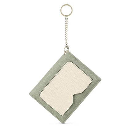 GAEKEAO Wallet Women RFID Blocking Small Bifold Vegan Leather Ladies Mini Purse with ID Window Zipper Change Pocket - color: Z-Green & White