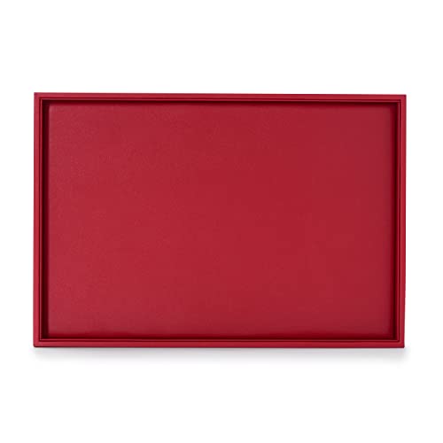 Oirlv Stackable Faux Leather Jewelry Tray for Drawer,Red - color: Red, size: Flat Tray