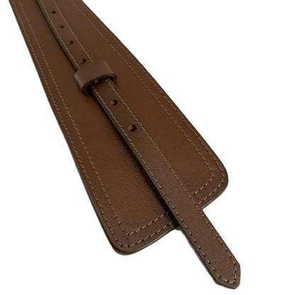 Women Wide Waistband, High and Low Waist Full Grain Leather Skinny Boho Concho Belt - color: Coffee, size: 36"(fits 34”-37”)