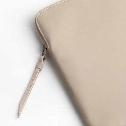 Comfyable Slim Protective Laptop Sleeve Compatible with 13/14 Inch MacBook Air & MacBook Pro M5/M4/M3/M2 Pro/Max 2026, Mac Travel Case, Laptop Pouch, Slim PU Leather Cover, Dark Beige - color: Dark Beige, size: For 13.3"-14" Mac Pro / Mac Air