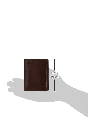 Steve Madden Men's Rfid Trifold Wallet With Id Window - color: Brown (Antique)