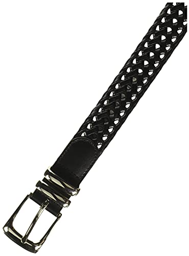 Perry Ellis Men's Portfolio Braided Leather Belt - color: Black, size: 38