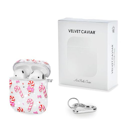 Velvet Caviar Compatible with AirPods Case 2nd and 1st Generation - Cute Protective Hard Cover for Women - Christmas Peppermint Princess - color: Peppermint Princess