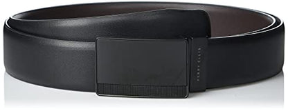 Perry Ellis Men's Reversible Leather Belt With Black Pattern Plaque - size: 40