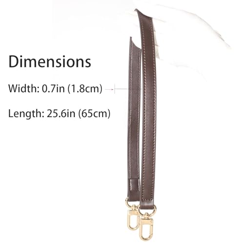 Leather Handbag Strap, Suitable for Changing Shoulder Straps on L V Handbags and Bucket Bags(Coffee-W:0.7in,L：25.6in) - color: Coffee-W:0.7in-L：25.6in
