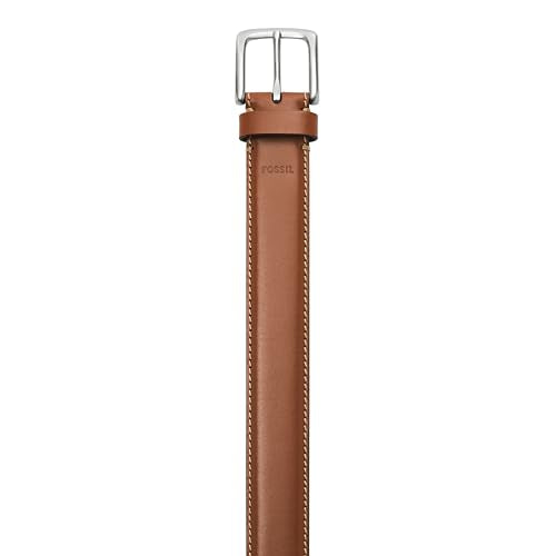 Fossil Brown Leather Belt for Men - color: Aiden Brown, size: 40