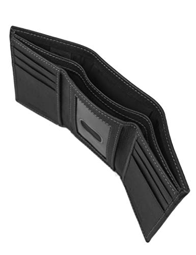 Timberland Men's Genuine Leather RFID Blocking Trifold Wallet - color: Black