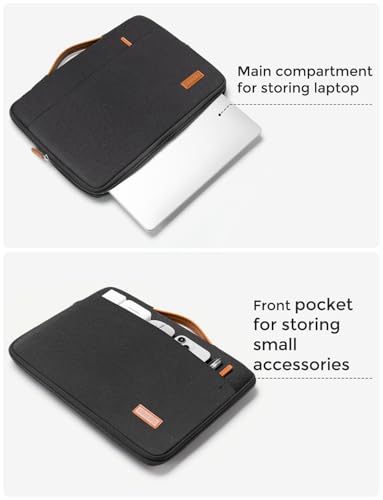 DOMISO 360° Protective Laptop Sleeve Laptop Case 15.6 inch | Compatible with HP Pavilion/Envy x360,Dell,ASUS VivoBook/ZenBook,HP Lenovo Samsung MSI Acer Notebook Computer Case,Black - color: Black, size: 15.6"