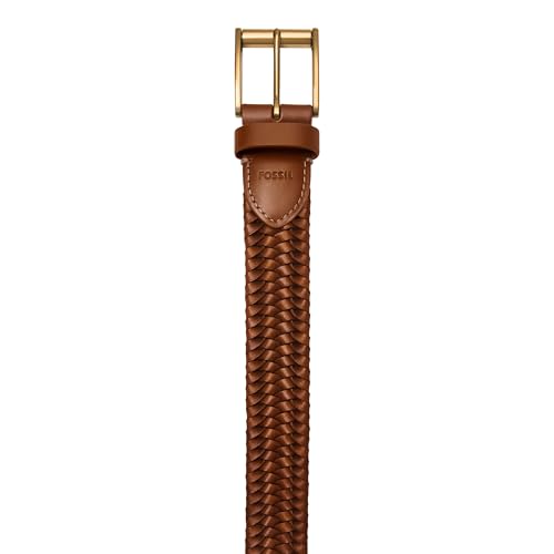 Fossil Brown Leather Belt for Men - color: Rhett Brown, size: 42