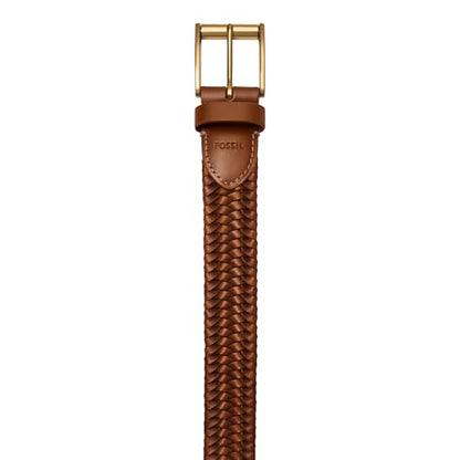 Fossil Brown Leather Belt for Men - color: Rhett Brown, size: 42