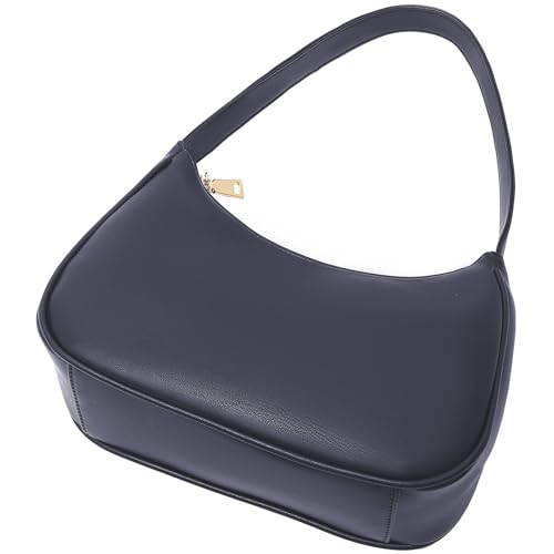 CYHTWSDJ Shoulder Bags for Women, Cute Hobo Tote Handbag Mini Clutch Purse with Zipper Closure - color: Dark Blue