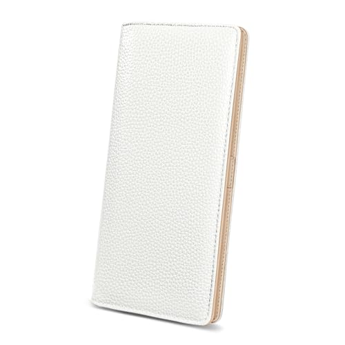 Immaturus White Womens Wallet RFID Blocking Slim Thin Credit Card Holder | Long Bifold, 11 Card Slots, Cash Purse, Zipper Coin Pocket, Travel Clutch Billfold, PU Leather, ID Window, Ladies Woman Gift - color: 2 White
