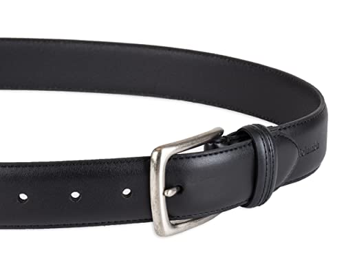 Columbia Men's Casual Everyday Leather Belt – Jeans, Chinos and Daily Wear - color: Black Trinity, size: 50