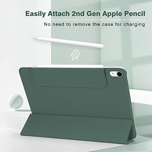 Magnetic Case for iPad Air 11 Inch M4/M3/M2 2026/2025/2024, Smart Folio for iPad Air 5th/4th Gen. 10.9 Inch 2022/2020, Trifold Stand Case, Auto Sleep/Wake, Support Apple Pencil Pro(Green) - color: Green