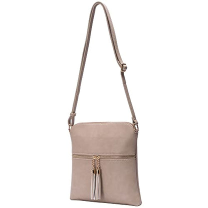 Solene Womens Lightweight Medium Crossbody Purse with Tassel, Perfect Size Crossbody Bags for Daily Use, travel - color: Brick5