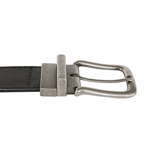 Lucky Brand Men's Reversible Leather Belt | 2-in-1 | Classic | Everyday | Business | Work | Dress | Casual | Metal Buckle - size: 32 Inch