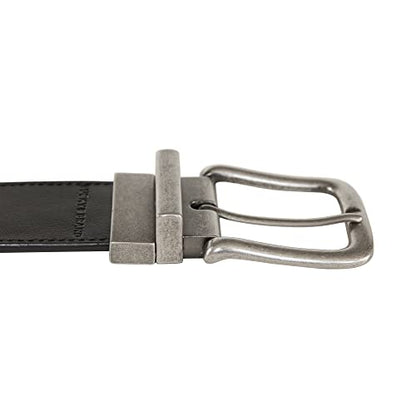 Lucky Brand Men's Reversible Leather Belt | 2-in-1 | Classic | Everyday | Business | Work | Dress | Casual | Metal Buckle - size: 32 Inch