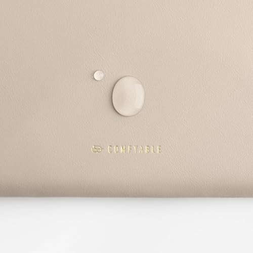 Comfyable Slim Protective Laptop Sleeve Compatible with 13/14 Inch MacBook Air & MacBook Pro M5/M4/M3/M2 Pro/Max 2026, Mac Travel Case, Laptop Pouch, Slim PU Leather Cover, Dark Beige - color: Dark Beige, size: For 13.3"-14" Mac Pro / Mac Air