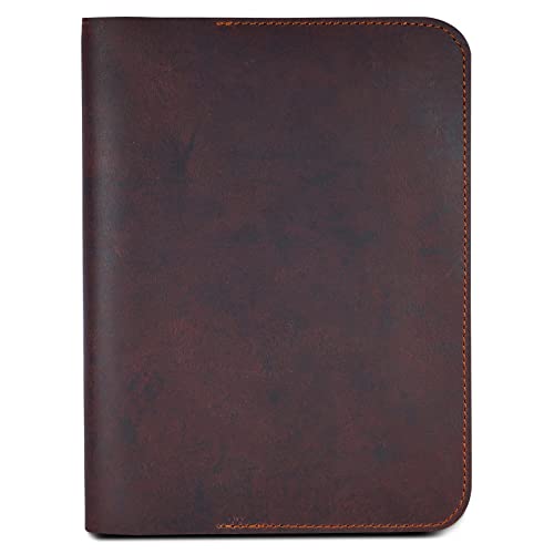 XL Leather Journal Cover 7.5 X 9.75 In With Pen Loop, Brown | Handmade Refillable Leather Sleeve Fits B5 And Composition Notebooks, With Pen Loop For Sketching, Journaling And Writing