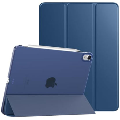 TiMOVO Case for iPad Air 11" M4/M3/M2, Air 5th/4th Gen 10.9", Dark Sea Blue | Slim Stand, Hard Translucent Back Cover, Support Touch ID, Auto Wake/Sleep - color: Dark Sea Blue