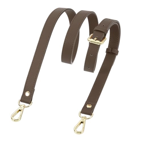 uxcell Genuine Leather Purse Strap, 41.7"-51.2" Adjustable Crossbody Replacement Straps 0.7" Width for Women Handbags Shoulder Bag (Khaki, Gold Buckle) - color: Khaki, Gold Buckle, size: 0.7" Width