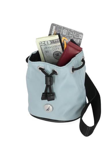 Nautica Sea Spray Drawstring Wallet Coin Purse Mini Pouch Charm with Wristlet, Sage - color: Sage