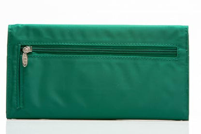 Big Skinny Women's Slimvelope Tri-Fold Checkbook Slim Wallet, Holds Up to 40 Cards - color: Verdant Green