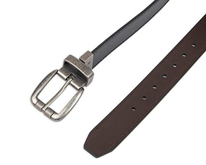 Levi's Big Kids Belt - School Friendly Casual Two-in-One Reversible Belt - color: Black/Brown Stitch, size: Large (30-32)