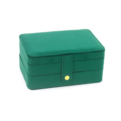 KOOAAICCHI Small Travel Jewelry Organizer Portable Jewelry Holder-Velvet Green - color: Velvet-Green