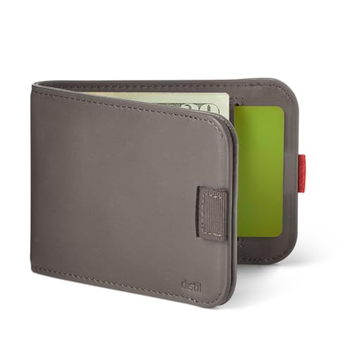 Wally Bifold 5.0 Slim Bifold Wallet for Men – Minimalist RFID Leather Wallet, Pull Tab Card Holder & Money Clip - Holds 14 Cards & 30 Bills - No ID Window - Grey - color: Gray, style: Id Quickslot
