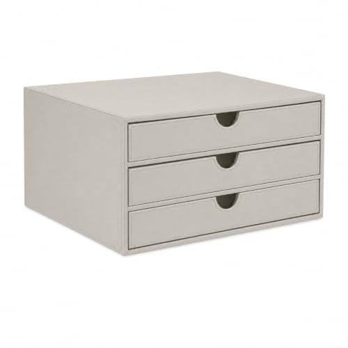 UnionBasic Document Organizer, 3-Drawer File Cabinet Document Storage Box, Office Desktop Filing Organizer, Feather Gray | Document Storage Box, Office Desktop Filing Organizer - color: Feather Gray, size: 3-Drawer Organizer