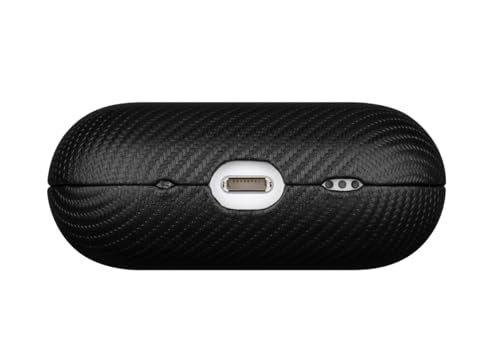 Haobobro Handcrafted for AirPods Pro 2 Case Cover | Synthetic Leather Case with Cleaner Kit | Carbon Fiber Textures | Drop Protection Hard Cover for AirPods Pro 2nd Generation 2022 - Black | Selected Vegan Leather, Carbon Fibre Texture, Handcrafted Hard S