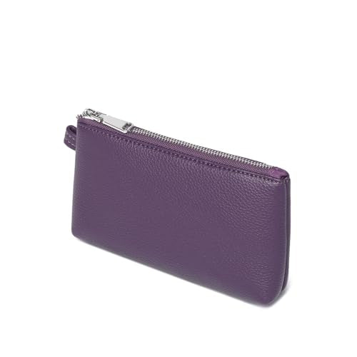 Small Makeup Bag for Purse, Leather Cosmetic (Anemone Purple) - color: PU/Anemone Purple