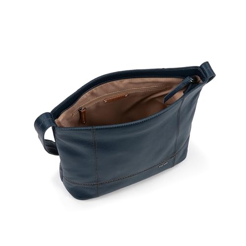 The Sak De Young Hobo Bag - Premium Leather Women's Handbag for Everyday & Travel - Durable, Large Purse With Zipper Pocket - color: Indigo, size: One Size