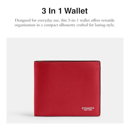 Coach Men's 3-in-1 Wallet - color: Scarlett