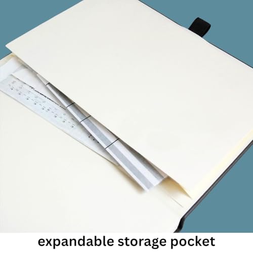 RICCO BELLO Lined Journal Notebook, Blossoms, Hardcover, 5.7x8.4" | 96 Sheets / 192 Pages, College Ruled, Pen Holder, For Work & Notes - color: Blossoms