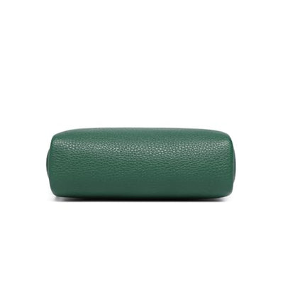 Makeup Bag for Purse Travel Cosmetic Bag (PU Forest Green) - color: Forest Green