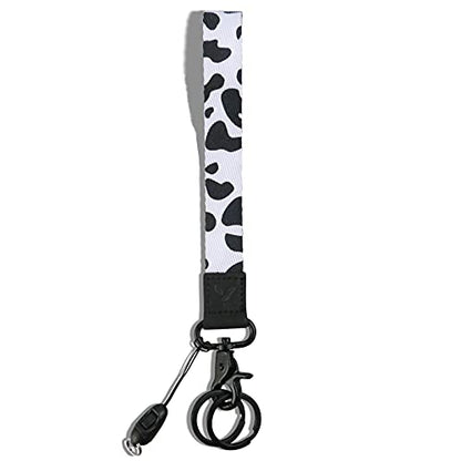 Yiflin Cute Wrist Lanyard for Keys, Keychain, Wallet, Id Holder, Cell Phone, Wristlet Lanyard Key Chain Holder for Women - color: Cow