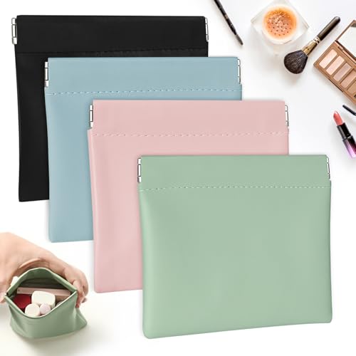 4Pcs Mini Cosmetic Bags Coin Purse Pocket Storage Pouch for Women