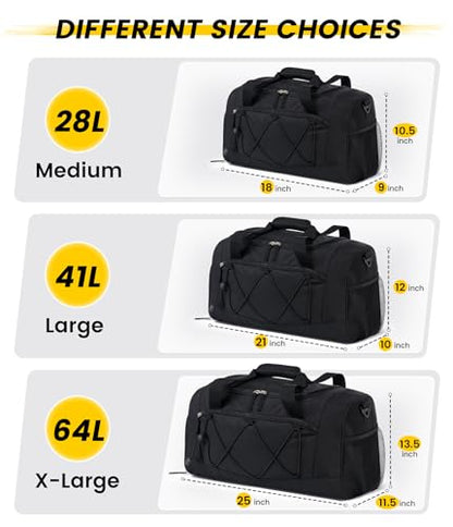 Vorspack 18 Inches Structured Gym Bag with Shoe Compartment, Black - color: Black, size: 18 Inches
