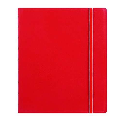 FILOFAX REFILLABLE NOTEBOOK CLASSIC, 9.25" x 7.25" Red - Elegant leather-look cover with moveable pages - Elastic closure, index, pocket and page marker (B115902U) - color: Red, size: Executive Size