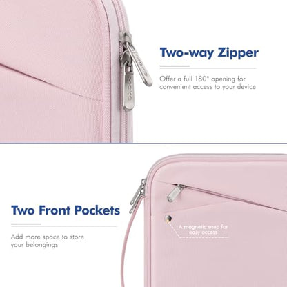 MoKo 7-8 Inch Tablet Sleeve Carrying Case Padded Protective Bag with Handle | Tablet Carrying Case Fits iPad Mini A17 Pro/6th 8.3-inch and iPad Mini 5/4/3/2th 7.9-inch, Pink - color: Pink, size: 7-8 Inch