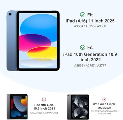 Fancity Case for iPad (A16) 11th 10th Generation 11/10.9 Inch, 2025 2022 | Premium PU Leather Protective Case with Kickstand Pencil Holder, Magnetic Cover and Smart Auto Wake/Sleep, Marble Pink - color: Marble Pink