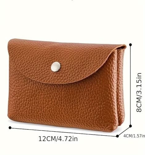 Genuine Real Leather Coin Purse Small Wallet for Women Men, Card Holder Case, Jewery Lipstick Organizer (Pink) - color: #04 Pink