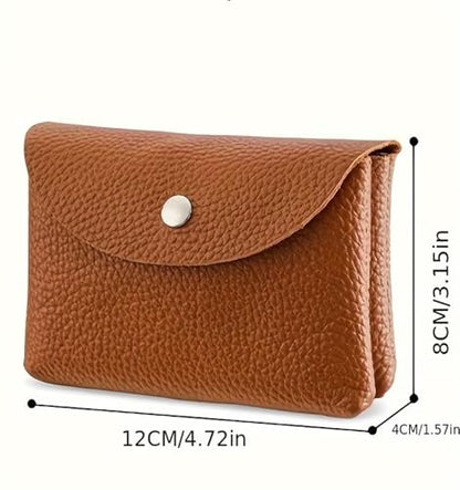 Genuine Real Leather Coin Purse Small Wallet for Women Men, Card Holder Case, Jewery Lipstick Organizer (Pink) - color: #04 Pink