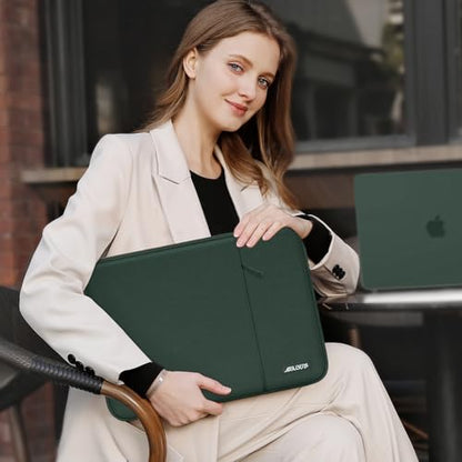 MOSISO Laptop Case 13.3 inch, 13-13.3 inch Laptop Sleeve Bag with Pocket - color: Midnight Green, size: 13.3 inch