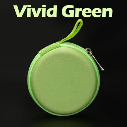 Ginsco Mini-Portable Hard Shell Earbuds Case for Apple EarPods Headphones USB-C Wired Ear Buds/Skullcandy Jib Wired Earbuds, Travel Case for Earphones Earplugs (1, Green) - color: Green
