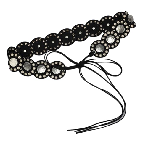 ILuvatar Women's Bohemian Style Rope Braid Waist Belt U33 - color: Black-t23