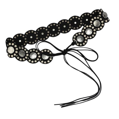 ILuvatar Women's Bohemian Style Rope Braid Waist Belt U33 - color: Black-t23